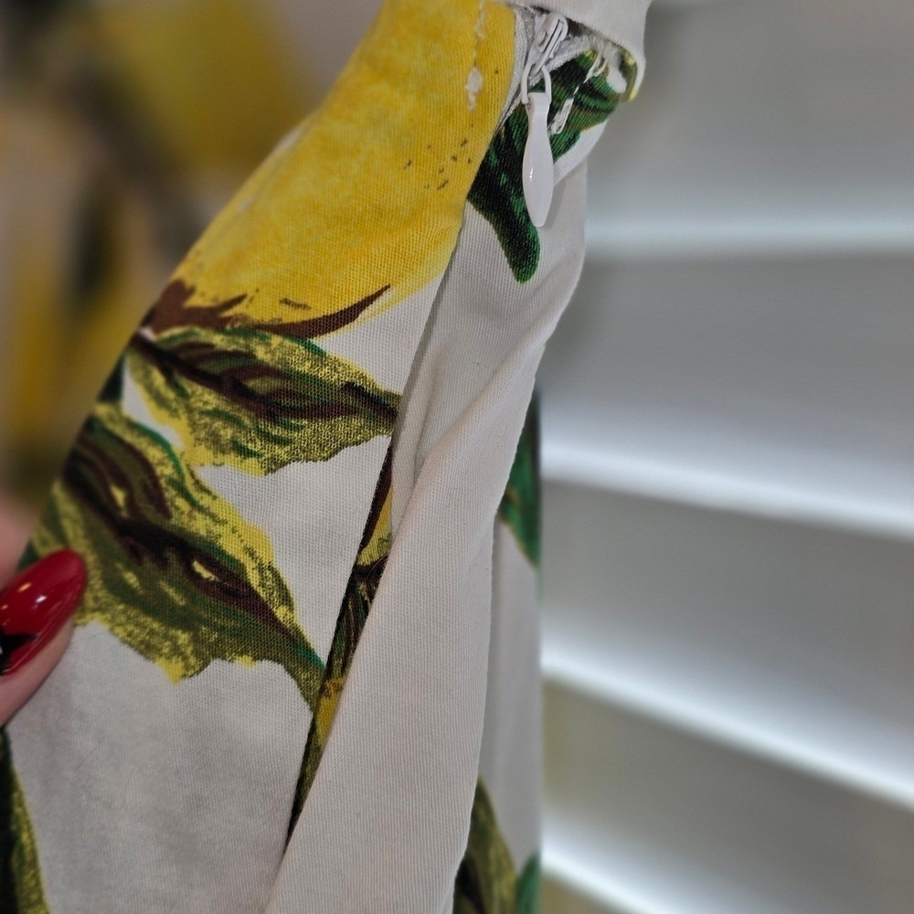 ✨️ Inspired by Dolce & Gabbana Size S/XS. Pleated Skirt W/pockets lemon print - Picture 4 of 6